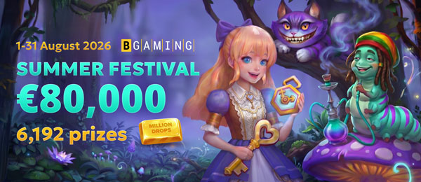 80.000 € em prêmios aleatórios — Summer Festival da BGaming já está no ar